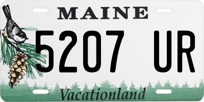 ME license plate 5207UR