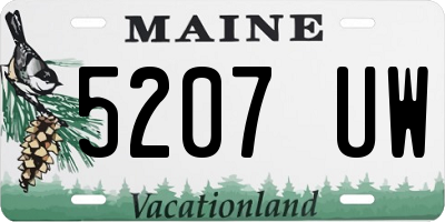 ME license plate 5207UW