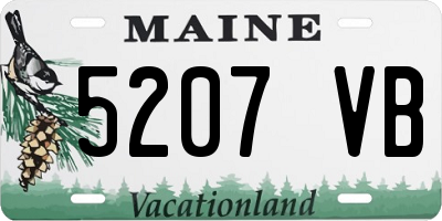 ME license plate 5207VB