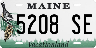 ME license plate 5208SE