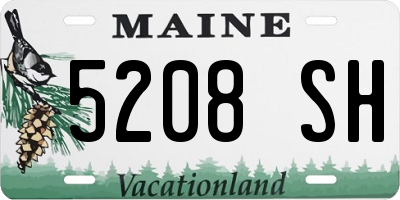 ME license plate 5208SH