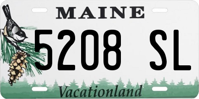 ME license plate 5208SL