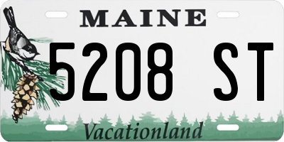 ME license plate 5208ST