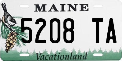 ME license plate 5208TA