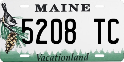 ME license plate 5208TC