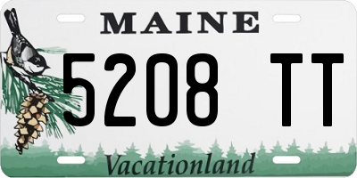 ME license plate 5208TT