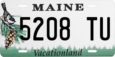 ME license plate 5208TU