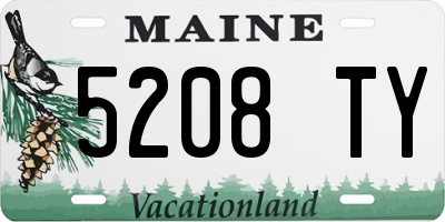 ME license plate 5208TY