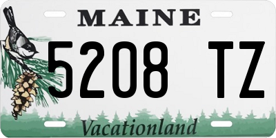 ME license plate 5208TZ