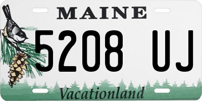 ME license plate 5208UJ