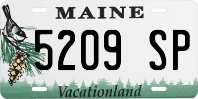 ME license plate 5209SP