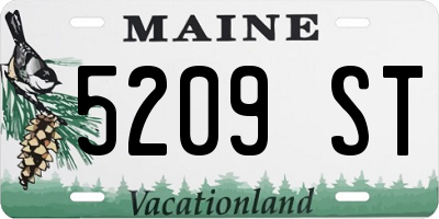 ME license plate 5209ST