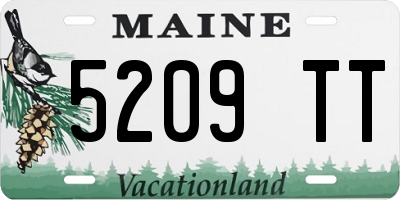 ME license plate 5209TT