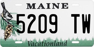 ME license plate 5209TW