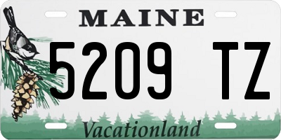 ME license plate 5209TZ