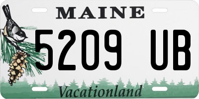 ME license plate 5209UB