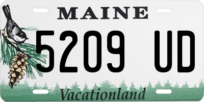 ME license plate 5209UD