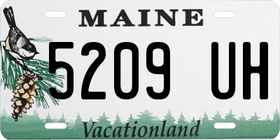 ME license plate 5209UH