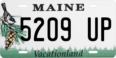 ME license plate 5209UP