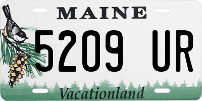 ME license plate 5209UR
