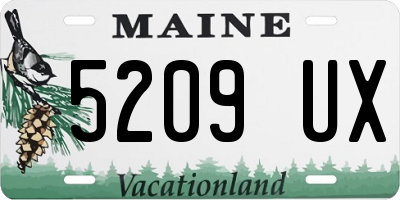 ME license plate 5209UX