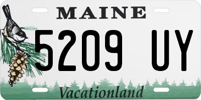 ME license plate 5209UY