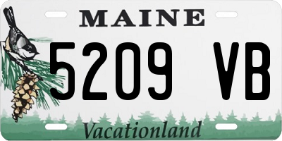 ME license plate 5209VB
