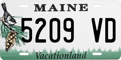 ME license plate 5209VD