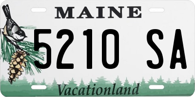 ME license plate 5210SA