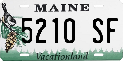 ME license plate 5210SF