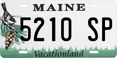 ME license plate 5210SP