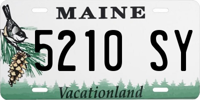 ME license plate 5210SY