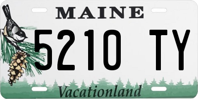 ME license plate 5210TY
