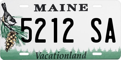 ME license plate 5212SA