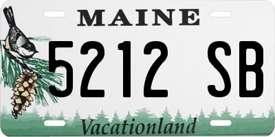 ME license plate 5212SB