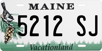 ME license plate 5212SJ