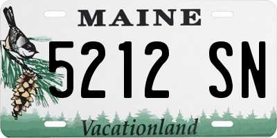 ME license plate 5212SN
