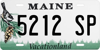 ME license plate 5212SP