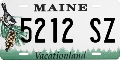 ME license plate 5212SZ