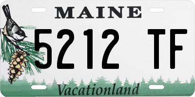 ME license plate 5212TF