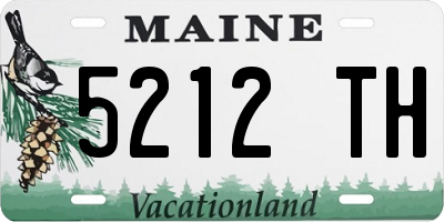 ME license plate 5212TH