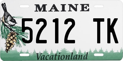 ME license plate 5212TK