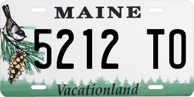ME license plate 5212TO