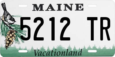 ME license plate 5212TR