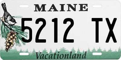 ME license plate 5212TX