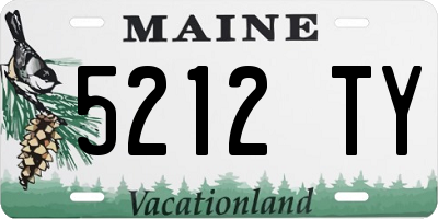 ME license plate 5212TY