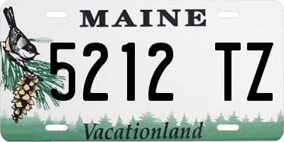ME license plate 5212TZ