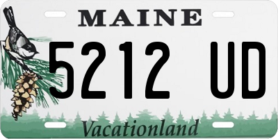 ME license plate 5212UD