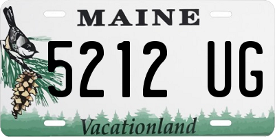ME license plate 5212UG