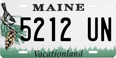 ME license plate 5212UN